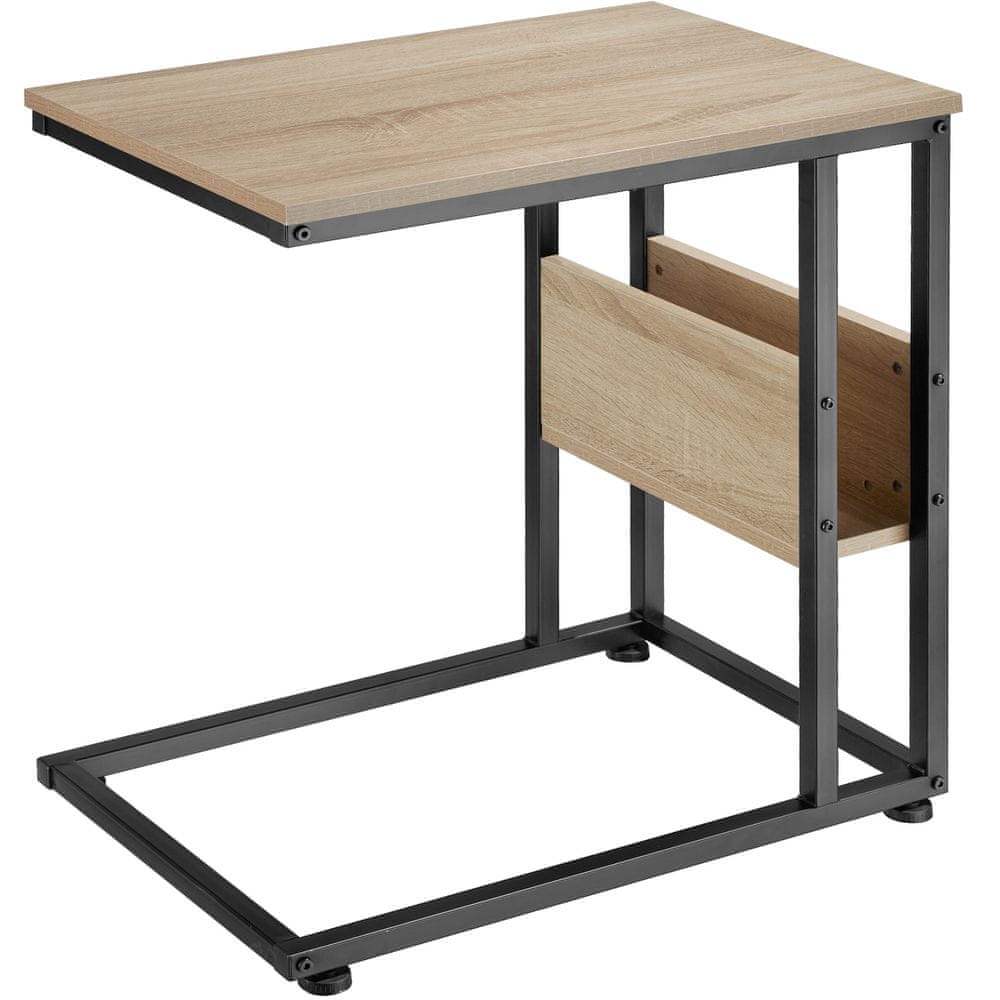 tectake Odkladací stolík Wigan 55x36,5x60cm - Industrial svetlé drevo, dub Sonoma